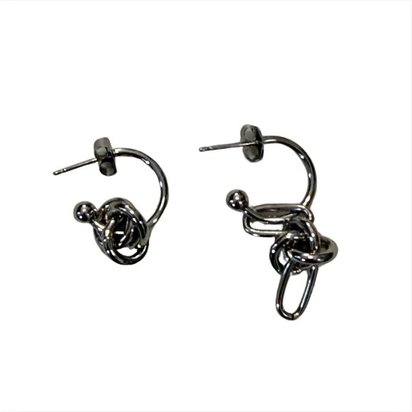 JUSTINE CLENQUET Daria Earrings Silver EUC $54 - Picture 2 of 5